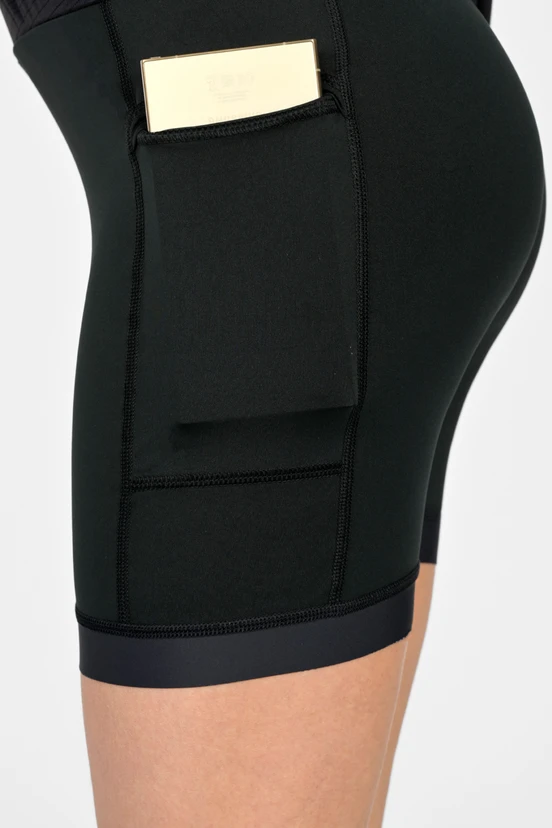 Pleated sport skirt with leggings Melange Verde-Viola - packshot