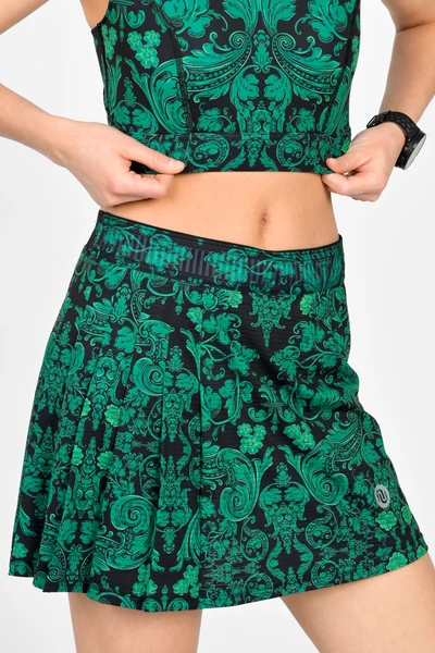 Pleated sport skirt with leggings Ornamo Verde