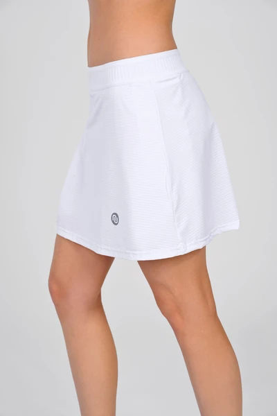 Pleated sport skirt with leggings White