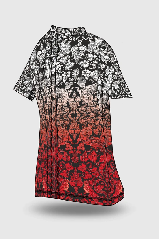 Preorder Koszulka sportowa damska Zip Ornamo White-Red - packshot