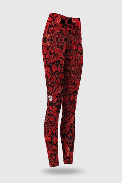Preorder Leggings regular with waistband Pro Ornamo Red