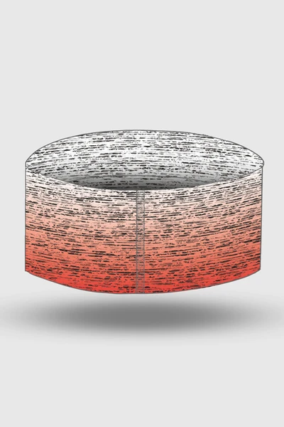 Preorder Sports headband Melange White-Red