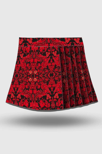 Preorder Pleated sport skirt with leggings Ornamo Red