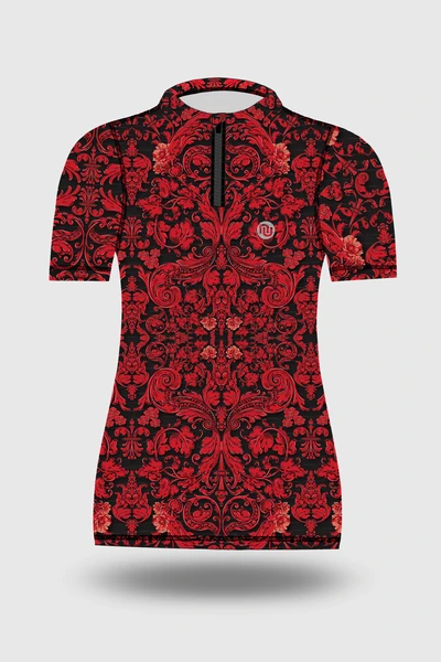 Preorder Women's sports T-shirt Zip Ornamo Red