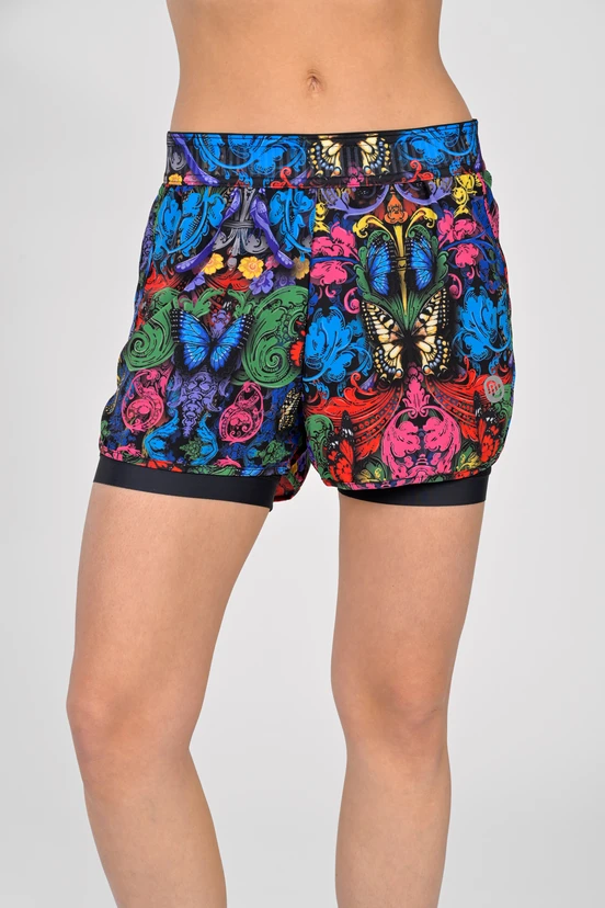 Spodenki sportowe z legginsami damskie Mosaic Ritmo - packshot