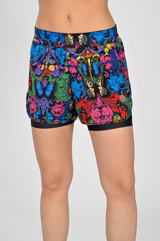 Spodenki sportowe z legginsami damskie Mosaic Ritmo - packshot