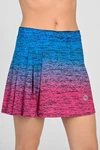 Pleated sport skirt with leggings Melange Azzurro-Rosa