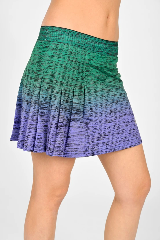 Spódnica sportowa z legginsami plisowana Melange Verde-Viola - packshot