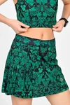 Pleated sport skirt with leggings Ornamo Verde
