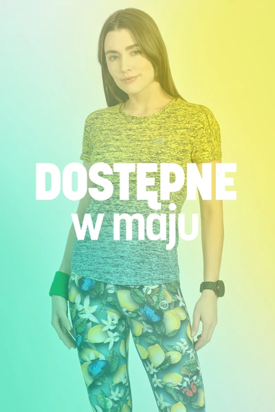 Sports T-shirt Basic Melange Turchese-Limone