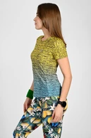 Sports T-shirt Basic Melange Turchese-Limone - packshot