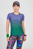 Sports T-shirt Basic Melange Verde-Viola - packshot