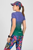 Sports T-shirt Basic Melange Verde-Viola - packshot