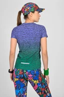 Sports T-shirt Basic Melange Verde-Viola - packshot