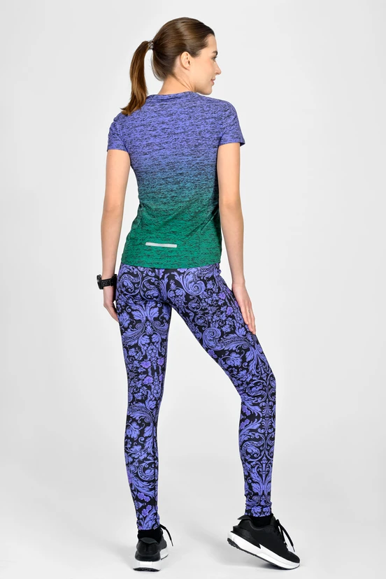 Sports T-shirt Basic Melange Verde-Viola - packshot