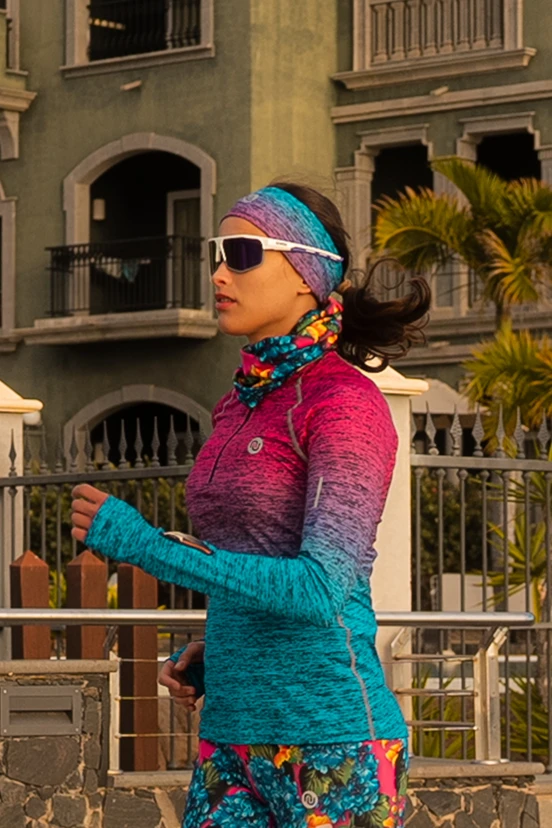 Sports headband Melange Azzurro-Rosa - packshot