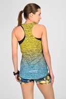 Tank top bokserka damska Melange Turchese-Limone - packshot
