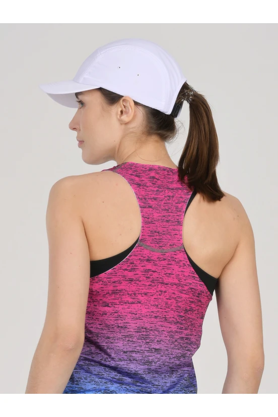 Tank top bokserka damska biodegradowalna Melange Azzurro-Rosa - packshot