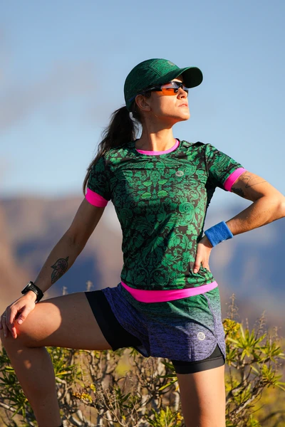 Trail T-shirt with pockets on the arms Ornamo Verde