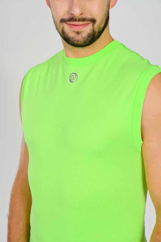 Ultra Short Sleeve Tank Top GloLime - packshot