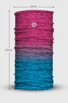 Wielofunkcyjny komin sportowy Melange Azzurro-Rosa
