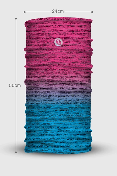 Wielofunkcyjny komin sportowy Melange Azzurro-Rosa