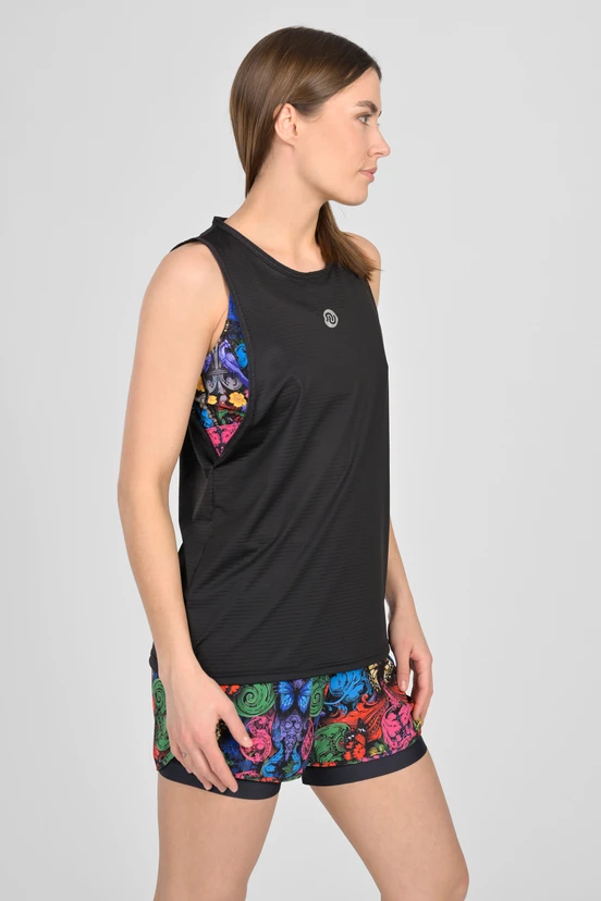 Women's sleeveless shirt Black - packshot