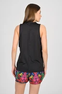 Women's sleeveless shirt Black - packshot