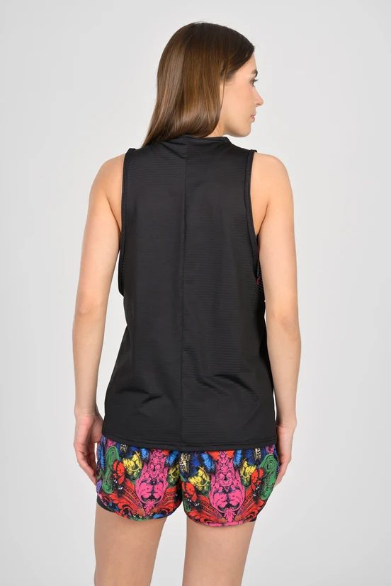 Women's sleeveless shirt Black - packshot