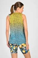 Women's sleeveless shirt Melange Turchese-Limone - packshot