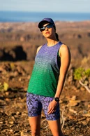Women's sleeveless shirt Melange Verde-Viola - packshot