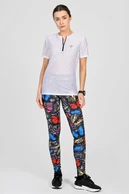 Women's sports T-shirt Zip White - packshot