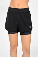 Women's sports shorts with leggings Black - packshot