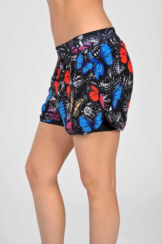 Women's sports shorts with leggings Butterfly - packshot