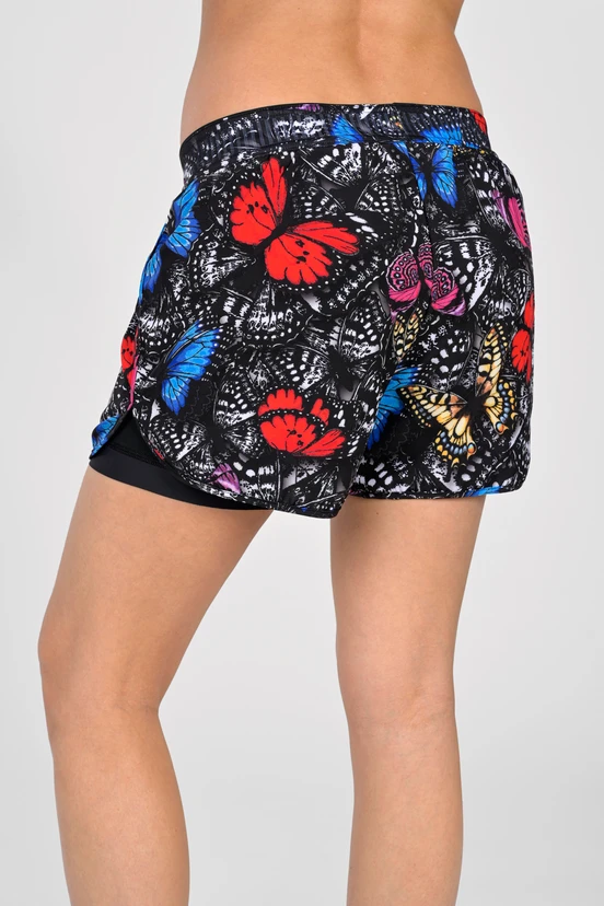 Women's sports shorts with leggings Butterfly - packshot