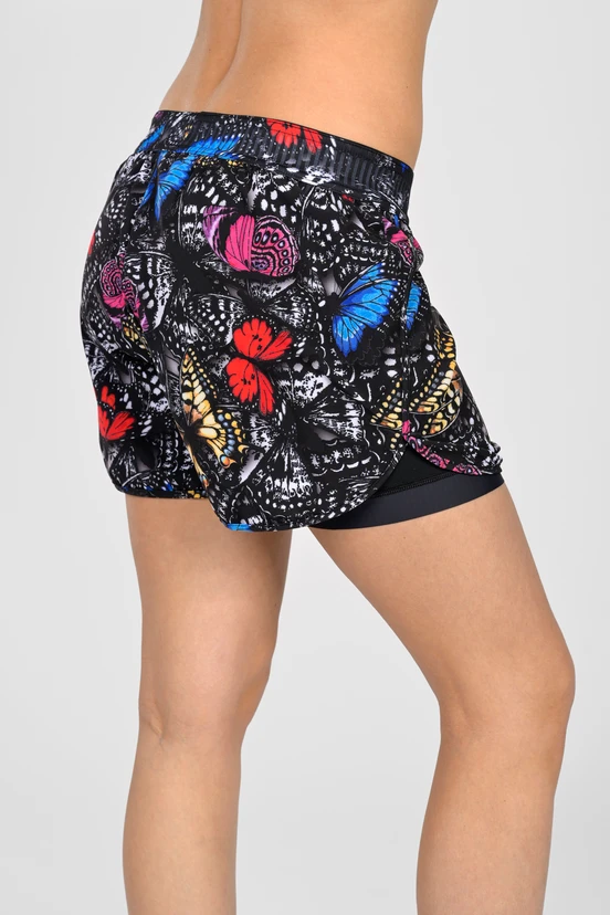 Women's sports shorts with leggings Butterfly - packshot