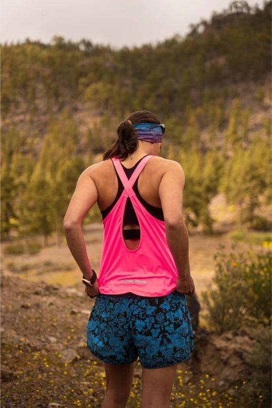 Women's sports shorts with leggings Ornamo Azzurro - packshot