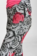 Zateplené běžecké legíny Dynamic Ornamo Roses Sample - packshot