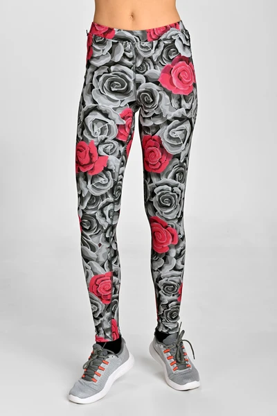 Zateplené běžecké legíny Dynamic Ornamo Roses Sample