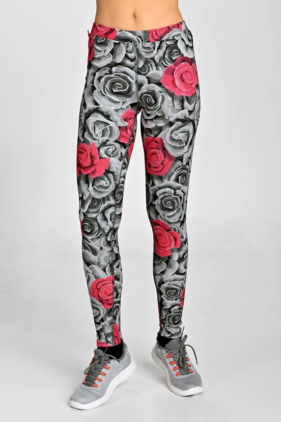 Zateplené běžecké legíny Dynamic Ornamo Roses Sample - packshot