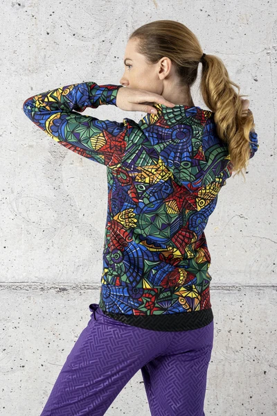 Bluza Bomberka Z Kapturem Mosaic Lumo - NVK-12M4 - Sample