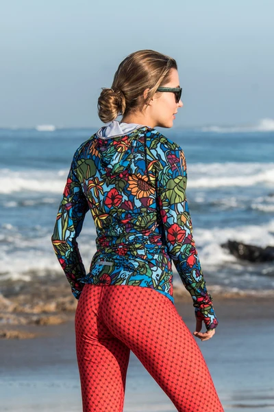 Bluza treningowa z kapturem Mosaic Flora - LBK-11M4 - Sample