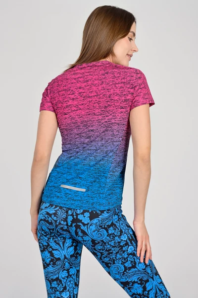 Sportovní tričko Basic Melange Azzurro-Rosa II Quality
