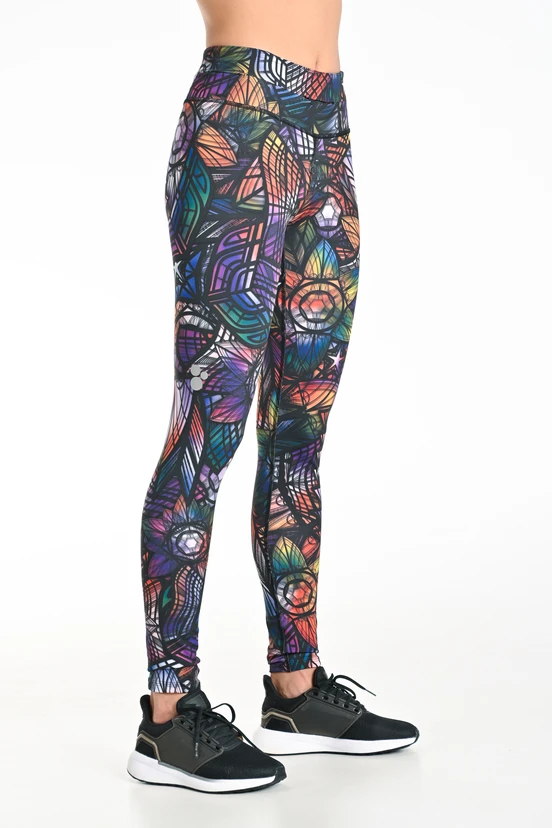 Leggings regular with waistband Pro Mosaic Aurora - packshot