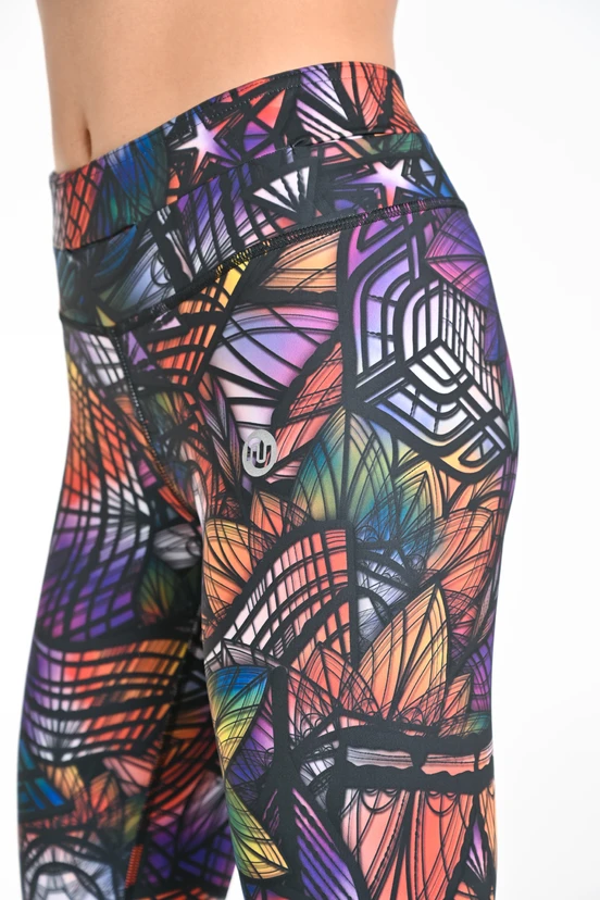 Leggings regular with waistband Pro Mosaic Aurora - packshot
