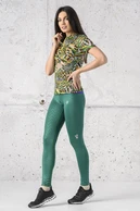 Legginsy Do Biegania Shiny 2 Green - OSLZ-1250T - packshot
