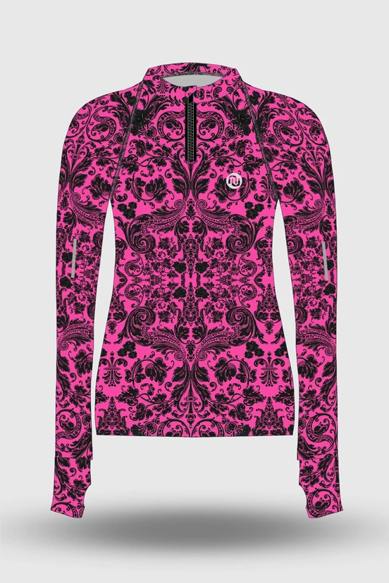 Preorder Blouse Zip Ornamo Pink - packshot
