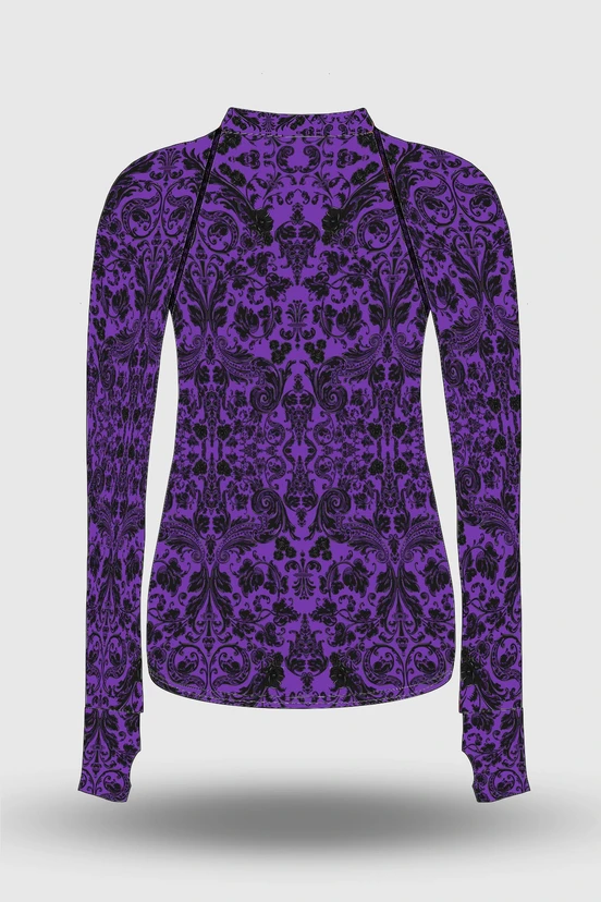 Preorder Blouse Zip Ornamo Purple - packshot