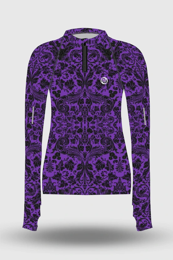 Preorder Blouse Zip Ornamo Purple - packshot