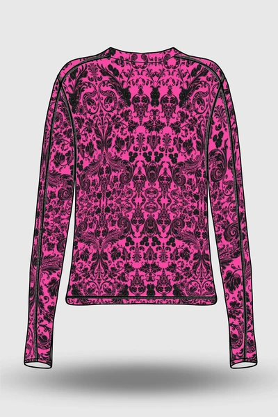 Preorder Bluza Basic Ornamo Pink